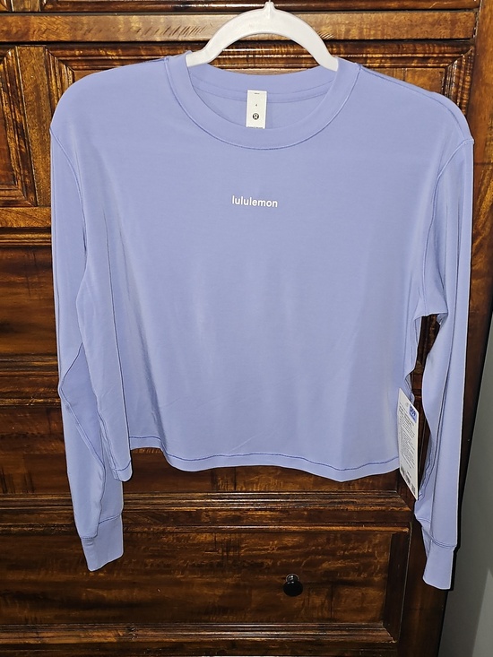 Lululemon Jersey Training Long Sleeve WORDMARK! NWTS, SZ 4! DULI! - Picture 2 of 11